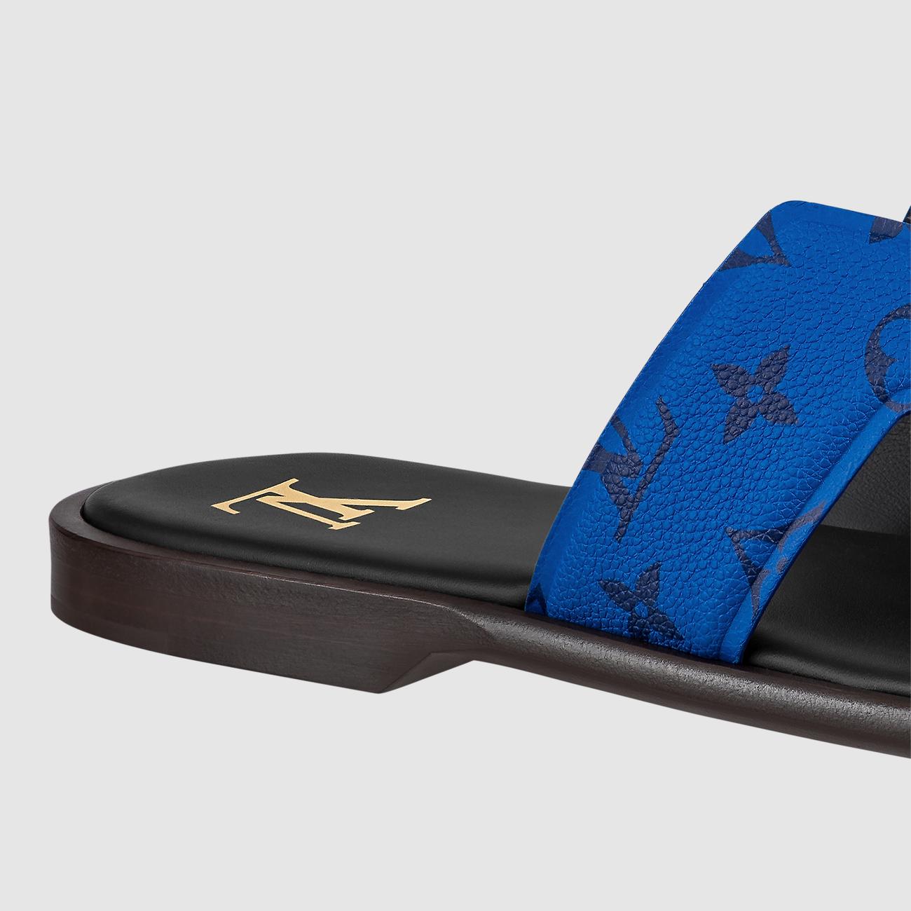 Dép Louis Vuitton Oasis Mule Nam Monogram Xanh Dương